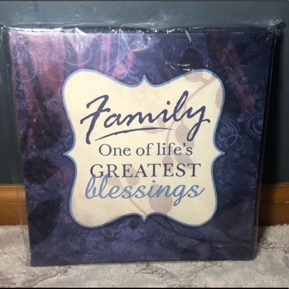 LFAMILY BLESSINGS CANVAS ART NWT